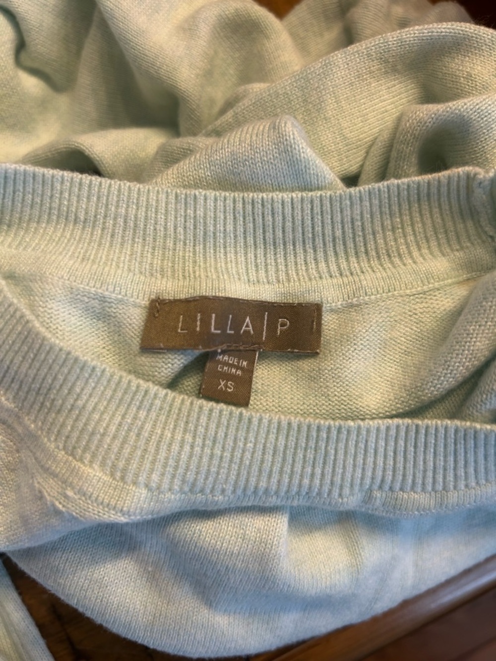 LILLA P Women’s Mint Green Cotton Modal Easy Pullover Sweater, Size XS - Picture 10 of 11